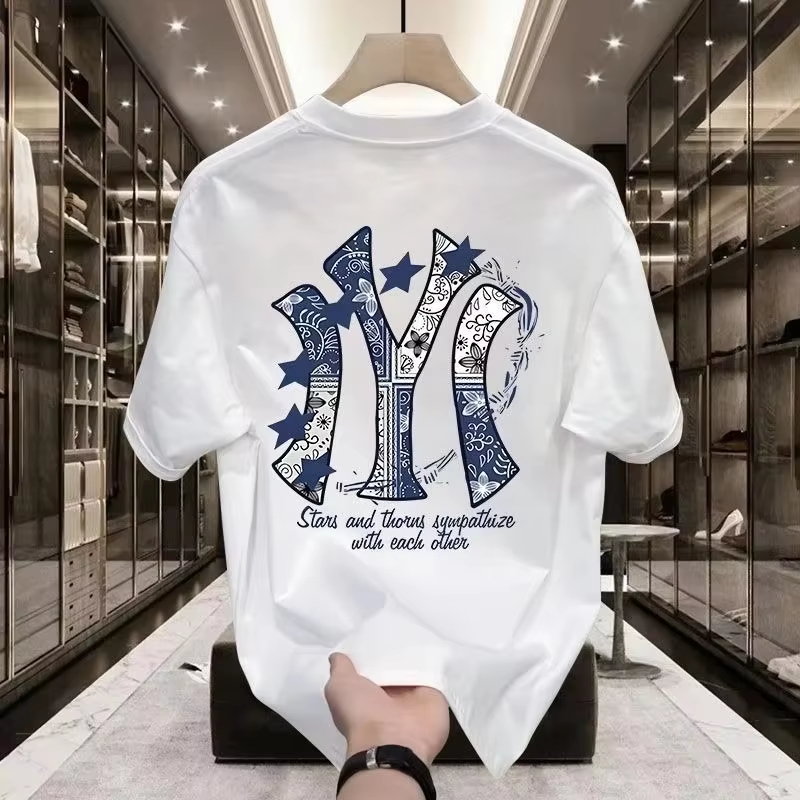 Streetwear Brand With Flower Logo - Letnia koszulka z grafiką paisley, kwiatów