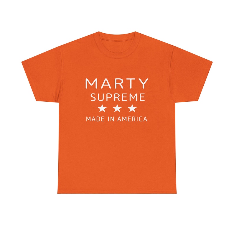 Supreme Brand Streetwear - Koszulka Marty Supreme Orange Cotton T-Shirt