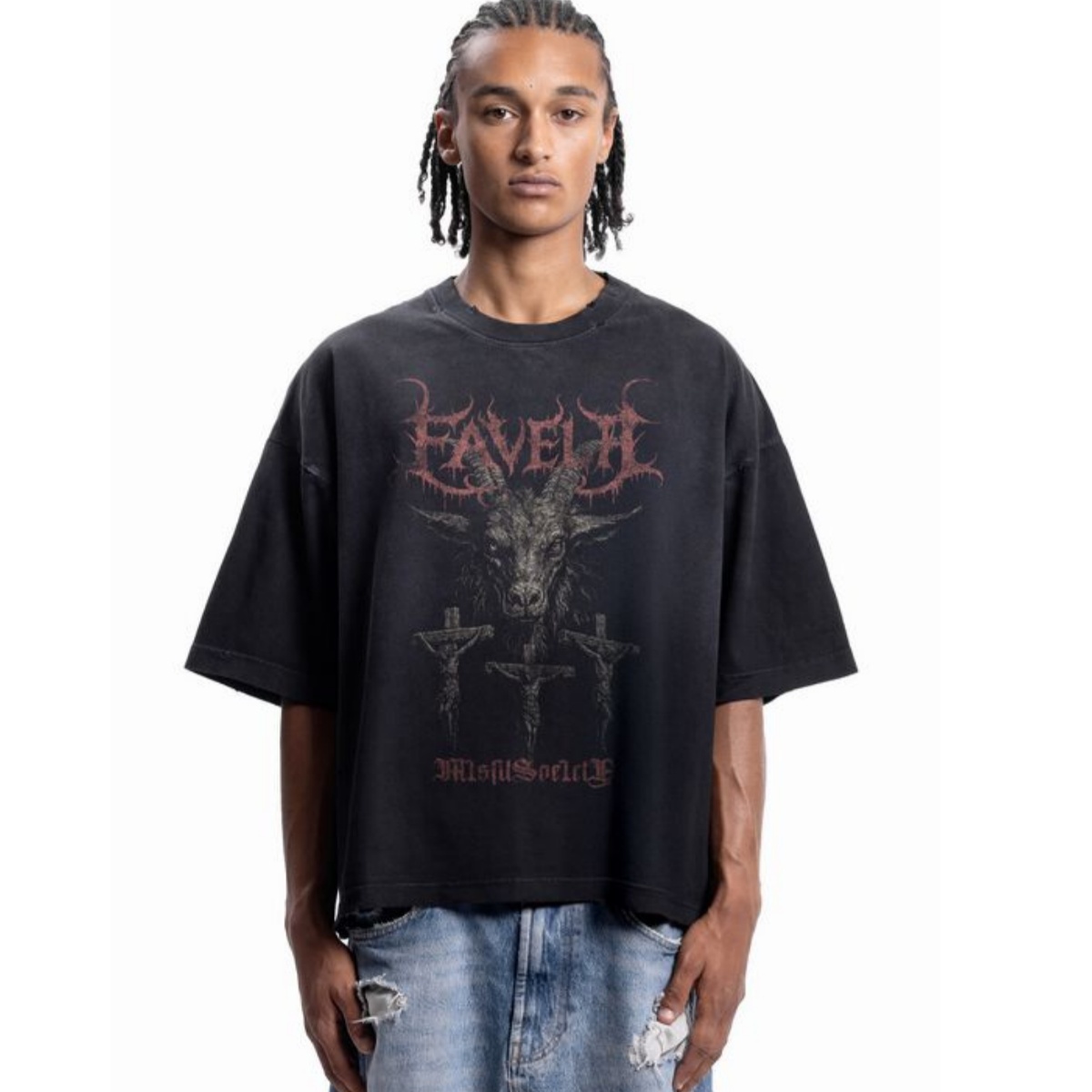Streetwear Brand Font - Koszulka z grafiką Goat Metal Font