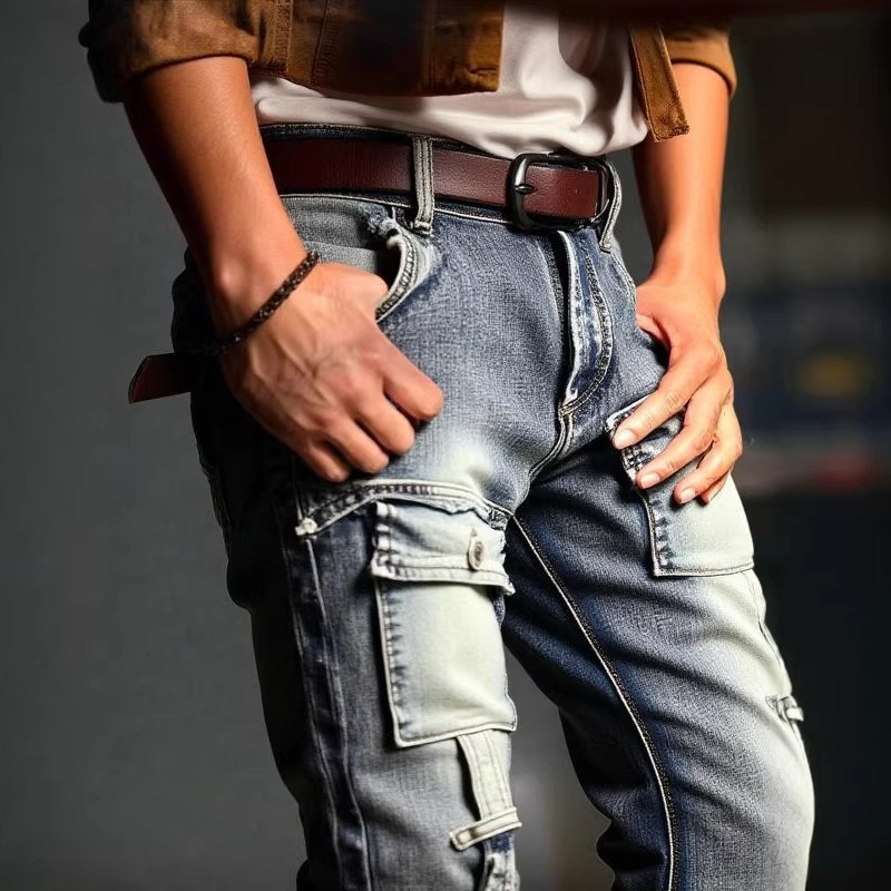 Męskie spodnie z efektem znisz – Streetwear Brand America recenzja i cena